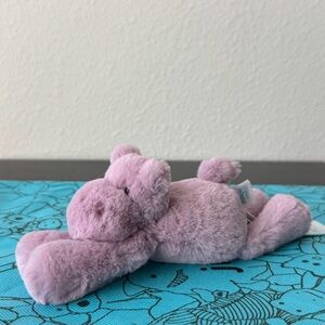 ❗️AUTHENTIC❗️NWT Jellycat Tiny Lavender Lilac SMUDGE HIPPO - SOLD OUT! HTF!